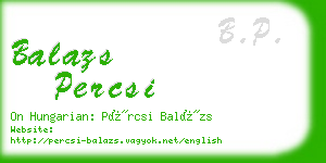 balazs percsi business card